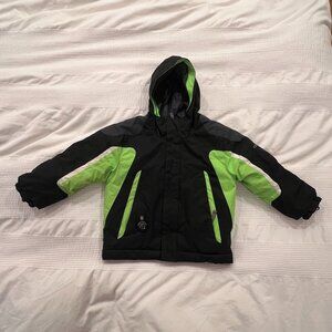 Obermeyer Kids Insulated Ski Jacket (Size 3), Black/Green
